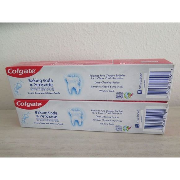 2 Colgate Baking Soda & Peroxide Whitening Toothpaste Brisk Mint 4 Oz Exp-12/23 - Picture 2 of 2